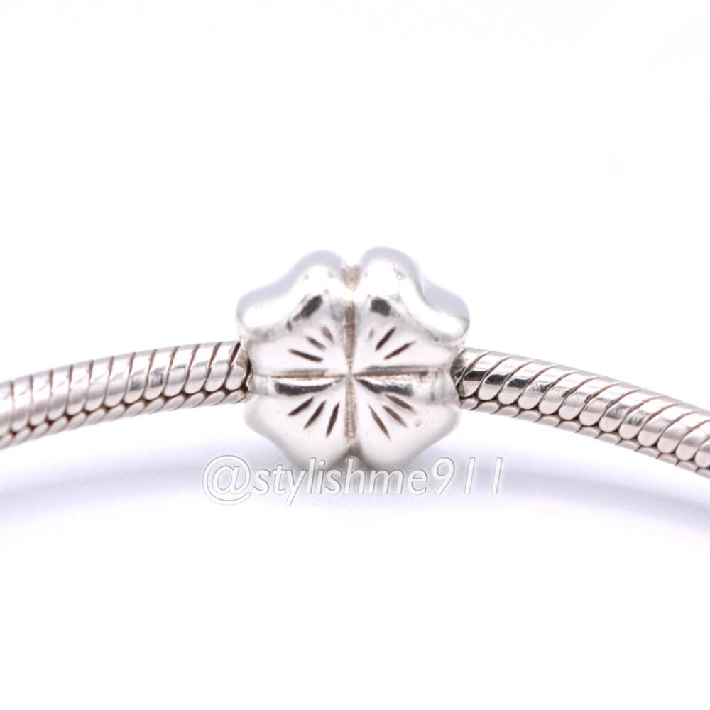 Authentic PANDORA Irish Shamrock Clover Four Leaf Bead - Picture 4 of 9